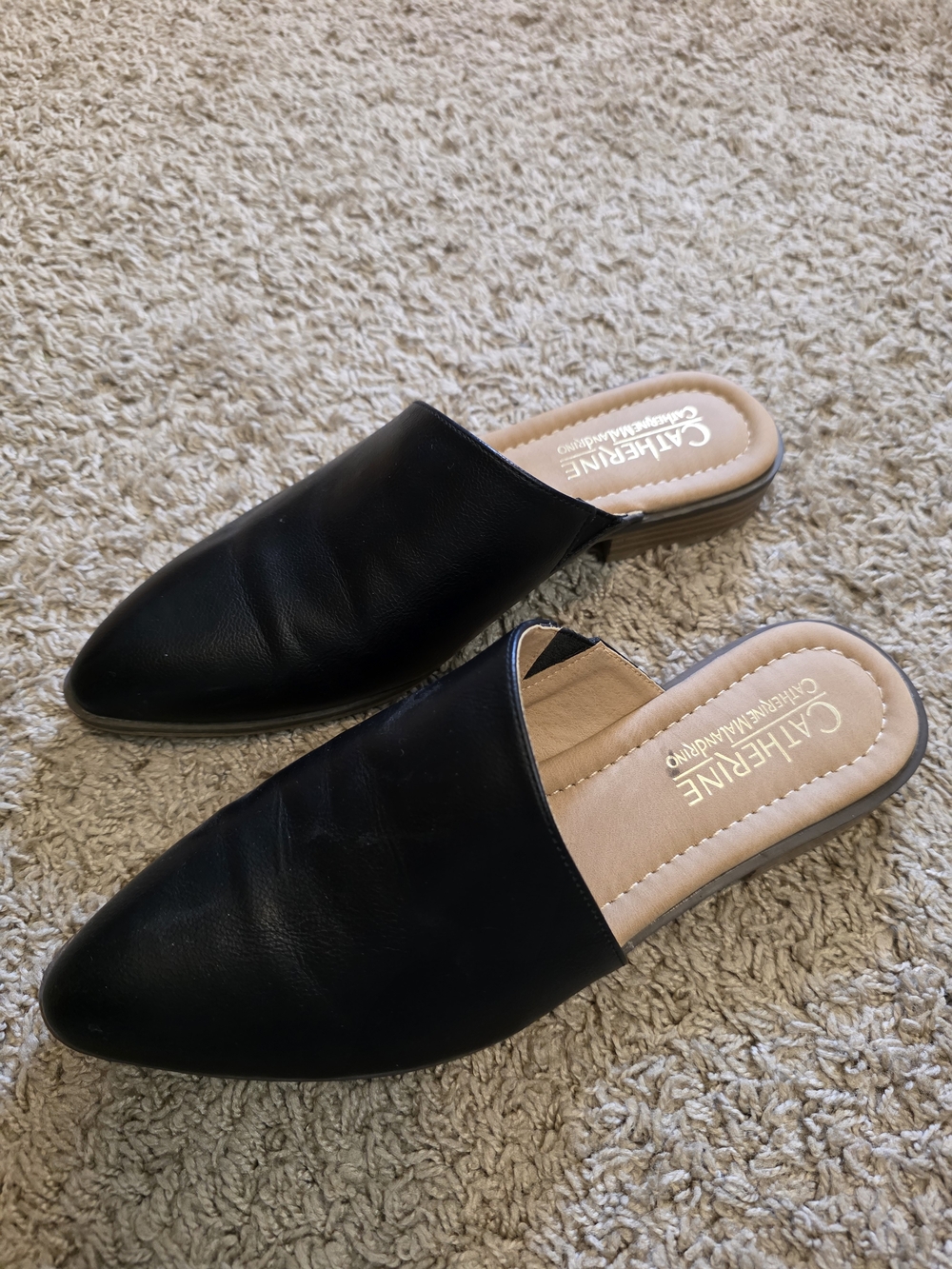 Catherines Black Slip-On Mule Slides